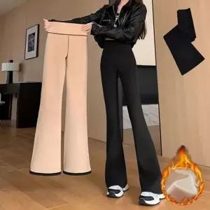 여성 따뜻한 두툼 기모 안감 겨울 부츠컷 기모팬츠 (HSJ-WFG5Q2Y)