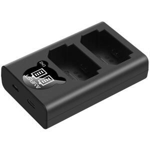 NP-FZ100 듀얼 LED USB 배터리 충전기 소니 호환 A7III a73 A9 카메라와 호환 가능