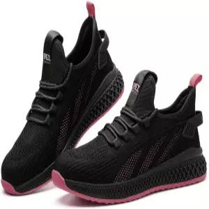 SPIEZ 경량 복합 발가락 안전화 여성 강철 없는 통기성 펑크 방지 작업용 신발 가 및 일상적인 편안함을