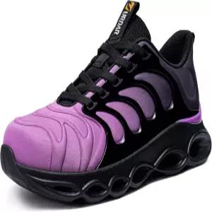 여성용 경량 안전화 작업용 URDAR 스틸 토 슈즈 편안한 건설 신발 안전 운동화