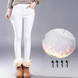 여자 겨울 기모바지 융털 안감 밴딩 스키니 슬림핏 (HSJ-WDA4265)