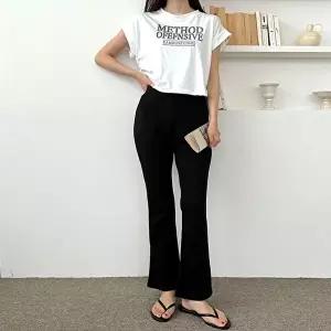 2컬러 여성 나팔바지 스판면부츠컷 여자 부츠컷팬츠 (HSJ-WCE86B4)