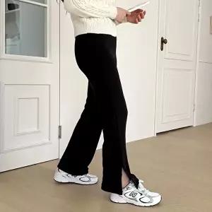 여성 겨울 방한 부츠컷 옆트임 팬츠 밍크털 나팔바지 (HSJ-WFFQ68T)