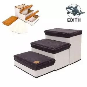 애완동물 다용도 수납계단 3단 푹신한 편안함