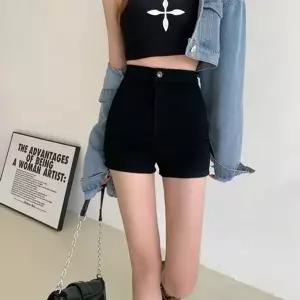 슬림핏 하이웨이스트 숏팬츠 핫팬츠 여름반바지 (HSJ-WFIDR90)