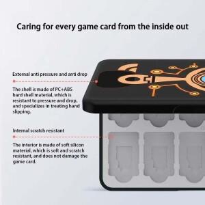 마그네틱 자석 24 in 1 게임 카드 케이스 홀더 하드 쉘 보호 실리콘 라이닝 보관함 닌텐도 호환 스위치/라