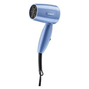 Conair 1600와트 컴팩트 헤어 드라이어, 접이식 손잡이, 이중 전압 여행용 드라이어