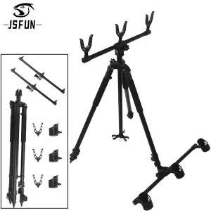 레저 낚시 장비 알루미늄 합금 수축 낚싯대 삼각대 스탠드 초단 접이식 바다 극 브래킷 액세서리