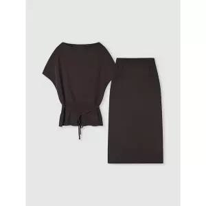 [코인코즈]루즈핏 롱스커트 니트 셋업_CC6MI550