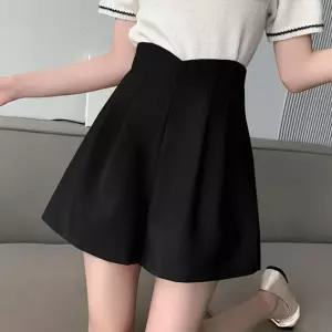 허리 포인트 하이웨스트 라인 정장룩 반바지 여성