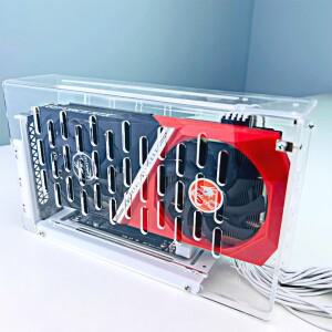 eGPU 노트북 외부 그래픽 카드 금속 브래킷 베이스 + 아크릴 프레임 비디오 Oculink PC 케이스용 호환 Dock