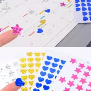 [하루셀렉] 스티커 세트 반짝이 하트 별 선물포장스티커