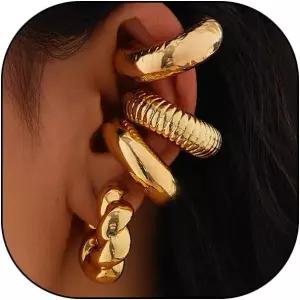 여성용 청키 골드 실버 이어 커프 펑크 비 피어싱 클립 두꺼운 금속 트렌디한 14K 주얼리 후프 귀걸이