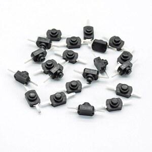 호환 10pcs 1A 30V 2A 250V 화이트/블랙 래칭 On Off 미니 토치 푸시 버튼 스위치