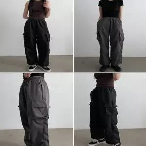 여자 카고 스트링 포켓 롱팬츠 베이직 힙한 카고팬츠 (HSJ-WF4806F)