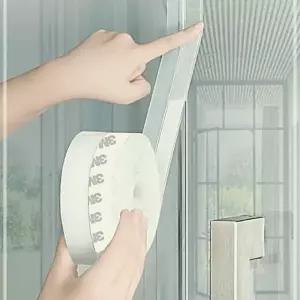 4개 문풍지 투명 외풍차단 방풍테이프 문틈막이 소형 BWFFLRUF