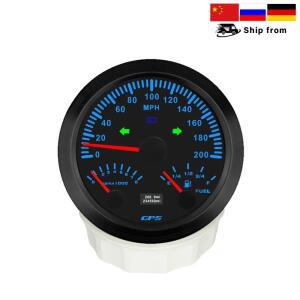 85mm 3 in 1 다기능 0-200km/h GPS 속도계 8000RPM 타코미터 연료 레벨 7색 백라이트 보트 SUV용