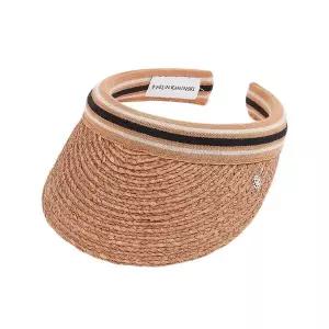 (헬렌 카민스키) SS26 여성 비앙카8 바이저 햇 HAT52203 NOUGAT BLACK STRIPE