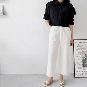 9부바지 마바지 포켓 통바지 여름 일자바지 린넨팬츠 (HSJ-WCF43FC)