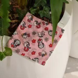 (올리브 핑크) 국산 면 스카프/손수건/반다나-개별포장-도매매 낱개가능