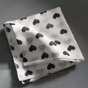 (블랙 큰하트) 국산 면 스카프/손수건/반다나-개별포장-도매매가능-동일가격선택묶음가능