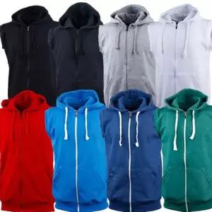 남성 후드 조끼 캐주얼 베스트 운동용 남여공용 조끼 무지 루즈핏 데일리 특양면 오버핏 민소매 여성 겨울