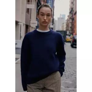 [국내배송] 자라 ZARA 플레인 니트 스웨터 - 네이비 923504