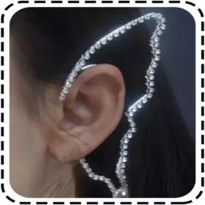 코스프레 파티 연골 클라이머 이어 액세서리를 위한 고딕 엘프 커프스 2Pc 비관통 고양이 랩 속 빈 귀걸이