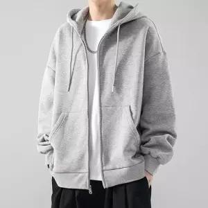 3컬러 남성 데일리 무지 캐주얼 후드 집업 IS-JK48