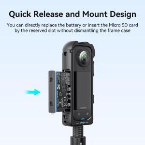 인스타360 X5용 호환 플라스틱 카메라 케이지 수직 촬영 지원 하단 퀵 릴리스 인터페이스 보호 호환 액세