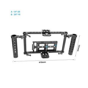 감독의 모니터 케이지 리그 듀얼 치즈 핸들 그립 배터리 장착 멀티 플레이트 7 조정 가능