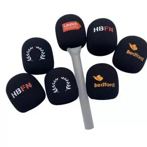 Dead Cat Pop 필터 마이크 스폰지 인쇄 커버 RODE Wireless GO II 용 맞춤형 마크 마이크 윈드 스크린 로고