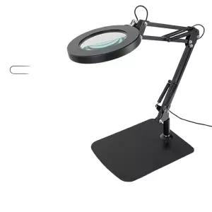 탁상형 확대경 LED 삼색조명 납땜 수리 작업용 돋보기