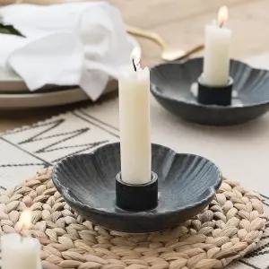 세라믹 캔들 홀더 테이퍼 파티 디스플레이블랙 데코 룸 다이닝 산토 홈 크리스마스 향 할로윈 팔로 웨딩