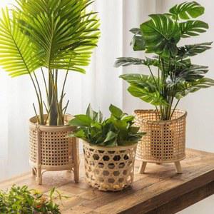 라탄 화분 바스켓 가리개 망사형소 행잉 키높이 바구니 등나무