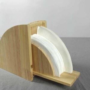 대나무 보관함 핸드드립 V형 케이스 원두 컬러 홀더 여과지 커피