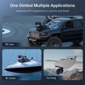 RC소품 CaddxFPV GM3 3축 짐벌 헤드 트래킹 컨트롤 항공기 드론 자동차 보트 워크스네일 아바타 HD 고글 에