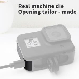 Gopro Hero 8 블랙 카메라 배터리 보호 케이스용 호환 BGNing ABS 충전식 사이드 커버 카바