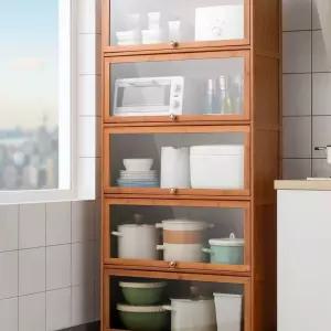 원목 찬장 그릇장 카페 커피장 유리 수납장 주방 컵 카페장 찻잔 빈티지 장