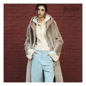 로보 25FW 리버시블 싱글 롱 후드무스탕 457225