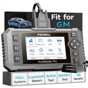 GM 스캔 도구, 2-in-1 OBD2 스캐너 및 12V 배터리 테스터, 모든 시스템 진단 양방향 제어, 크랭크샤프트 센서 리러닝, 쉐보레 뷰익 캐딜락 GMC에 적합한 FOXWELL NT510 Pro