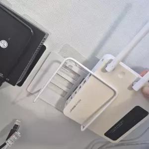 공유기 깔끔한 보관 선반 무타공 거치대 셋톱박스