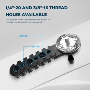 -범용 호환 확장 암 카메라 케이지 리그용 ARRI Rosette 마운트 M6 나사 검정색 손잡이