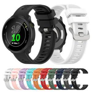 Garmin Forerunner 용 20mm 실리콘 시계 밴드 스트랩 55 158 165 245 645 Vivoactive 5 Venu 2 Plus 스마트