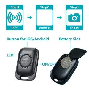 블루투스 핸드폰 카메라 원격 미니 스마트 폰 셀카 리모콘 셔터 컨트롤러 무선  버튼 범용 호환 제어