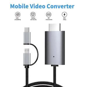 LD39 와이어 HD 스트리밍 디스플레이 TV 스틱 동글 마이크로 USB 타입 C to HDMI 호환 케이블 미러링 스크