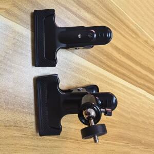 메탈 카메라 클립 클램프 플래시 홀더 스위블 볼헤드 1/4인치 나사 삼각대 SLR 액션 호환 액세서리