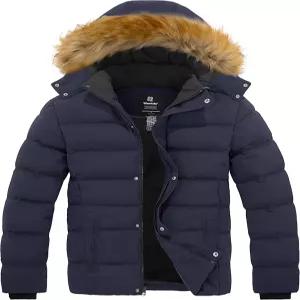 원도우 남성 겨울 패딩 두꺼운 코트 따뜻한 후드 포함