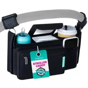 컵 홀더가 있는 스와누 유모차 캐디 정리함 휴대폰용 미끄럼 방지 스트랩 가방 반려동물 액세서리 핏