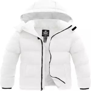 원도우 남성용 따뜻한 패딩 재킷 두꺼운 방수 겨울 코트와 탈부착 가능한 후드